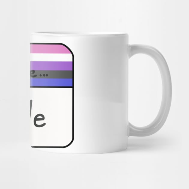 Hi my pronouns are - they he - genderfluid pride by Beelixir Illustration